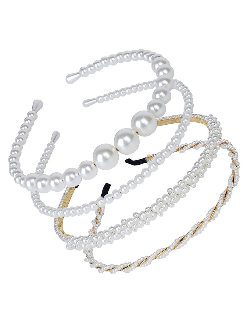 Shining Diva Fashion Set of 4 Embellished Hairband